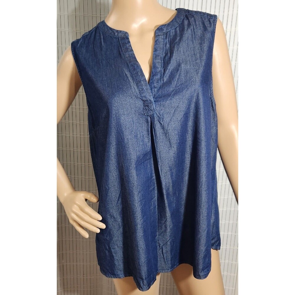 Dip Sleeveless Top For Women Size XL Color Blue (B#6)